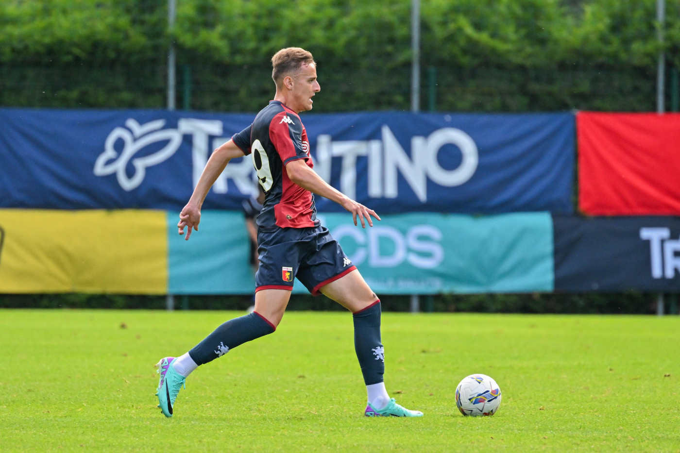 L'attaccante Christos Papadopoulos durante un test amichevole tra Genoa e Venezia Atalantalive.it